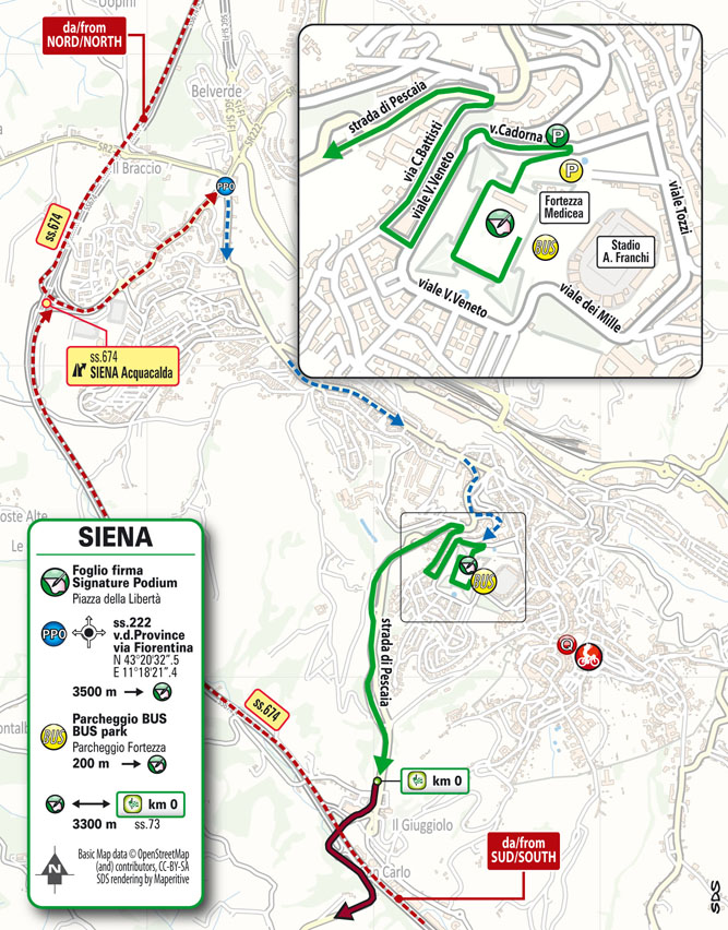 Partenza/Start Strade Bianche Uomini 2023